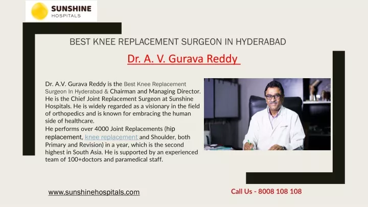best knee replacement surgeon in hyderabad