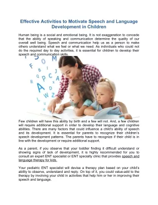 effective activities to motivate speech