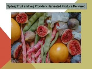 Sydney Fruit and Veg Provider - Harvested Produce Delivered