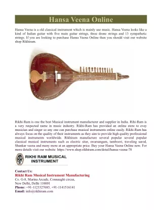 hansa veena online