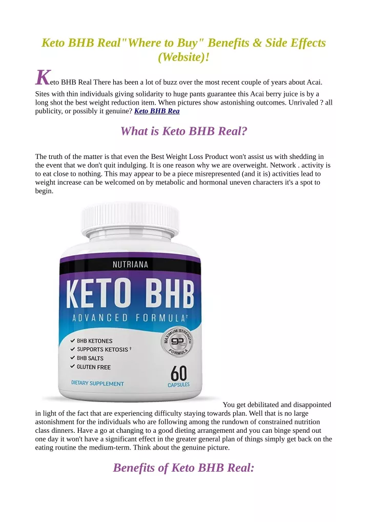 keto bhb real where to buy benefits side effects