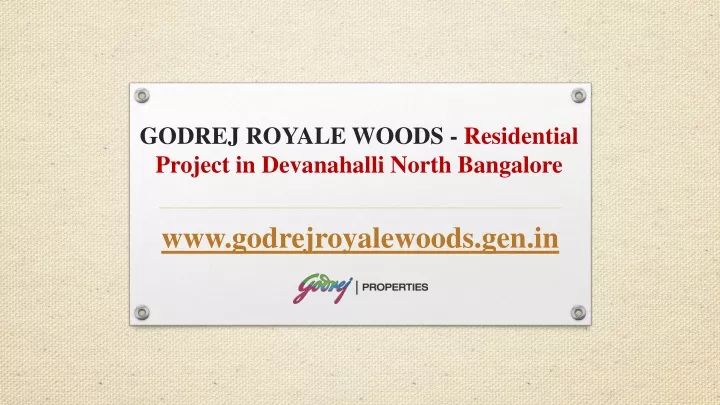 godrej royale woods residential project