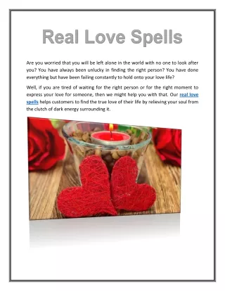 Real Love Spells