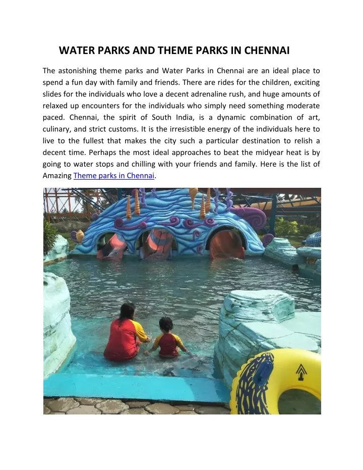 water parks and theme parks in chennai