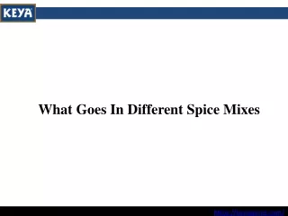 what goes in different spice mixes