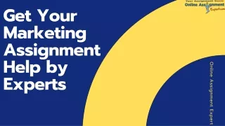 ge t your marketing assignment help by experts