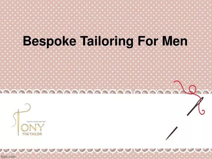 bespoke tailoring for men