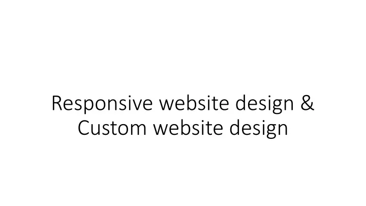 responsive website design custom website design