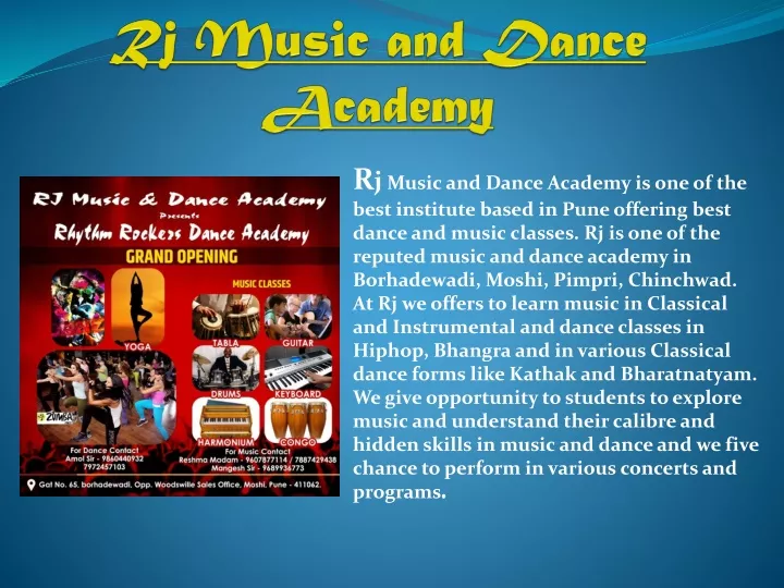 rj music and dance academy