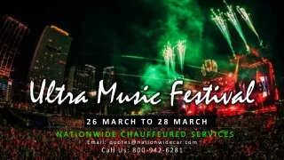 Ultra Music Festival Limo Car Services or Miami Party Bus Rental