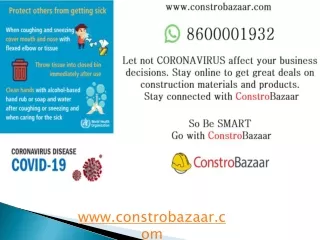 Construction Materials Online at ConstroBazaar