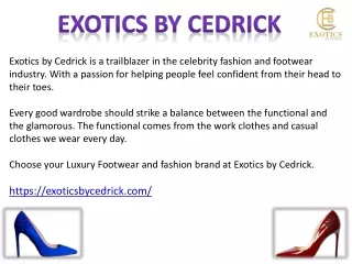 Exotics footwear - Exotics heels