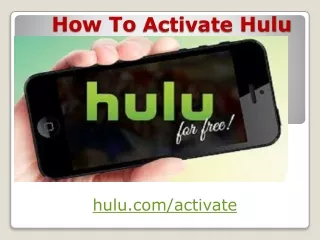 how t o activate hulu