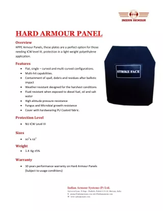 HARD ARMOUR PANEL