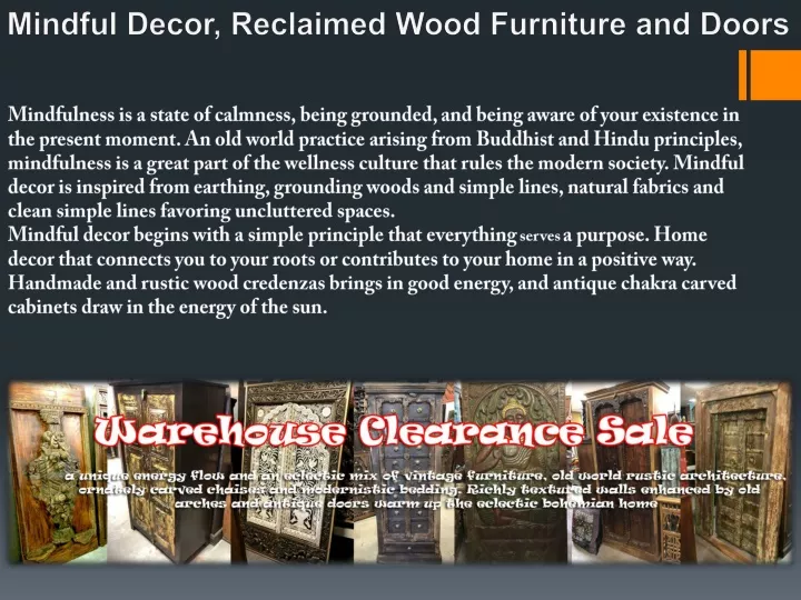mindful decor reclaimed wood furniture and doors