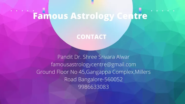famous astrology centre