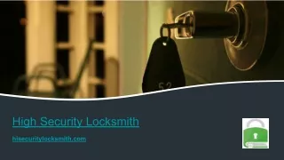 high security locksmith