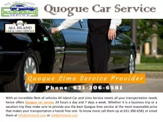 quogue car service