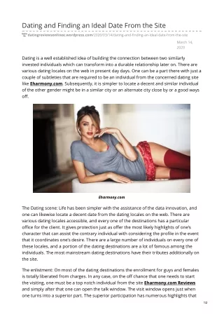 dating and finding an ideal date from the site