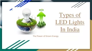 Types of LED lights In India