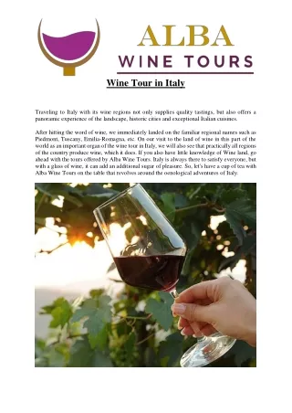 Wine Tour in Italy