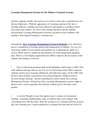 learning management systems for the modern