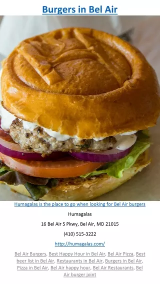 burgers in bel air