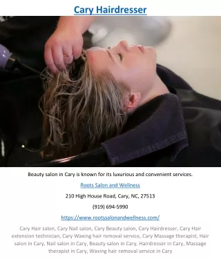 cary hairdresser