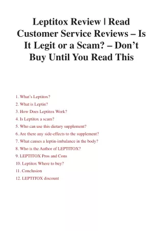 leptitox review read customer service reviews