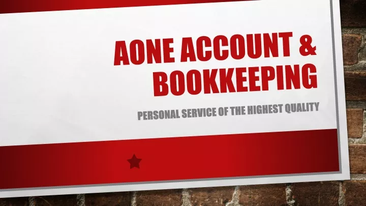 aone account bookkeeping