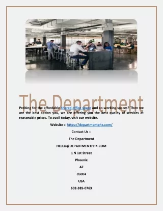 Shared Office Space - Departmentphx.com