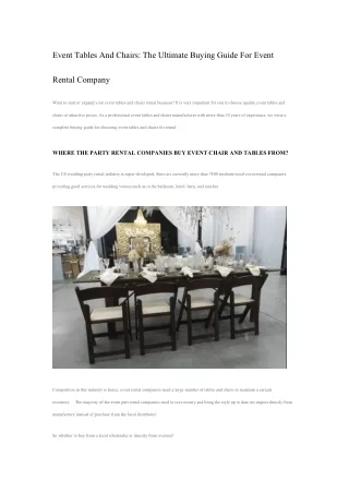 event tables and chairs the ultimate buying guide