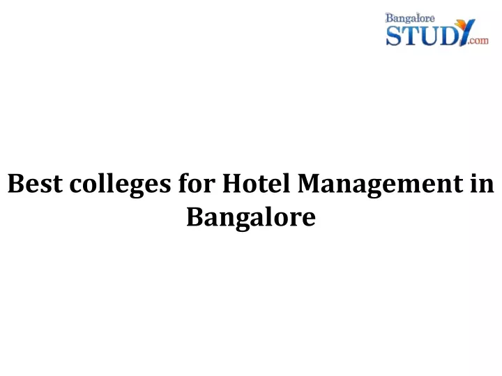 best colleges for hotel management in bangalore