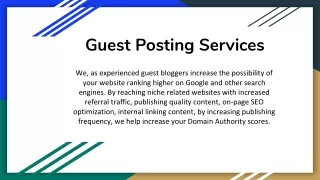 Guest Posting Services In India