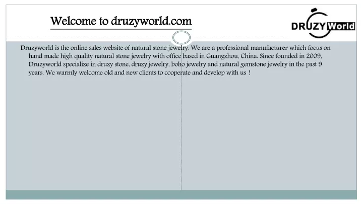 welcome to druzyworld com