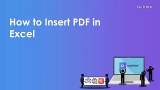 how to insert pdf in excel