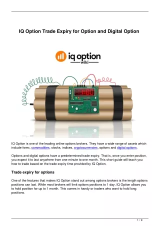 iq option trade expiry for option and digital