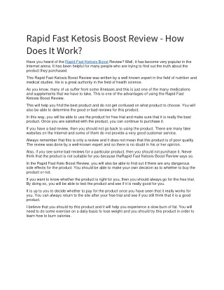 rapid fast keto boost