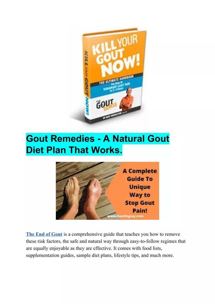 gout remedies a natural gout diet plan that works