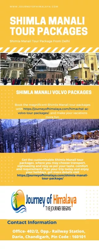 Shimla Manali Tour Packages- Journeyofhimalaya.com