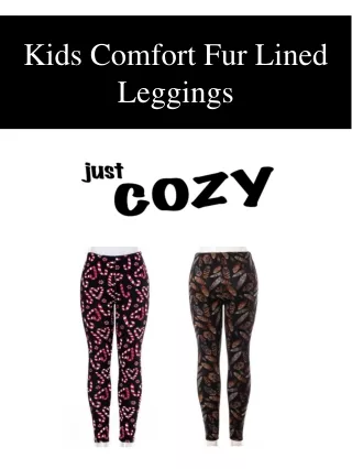 Kids Comfort Fur Lined Leggings