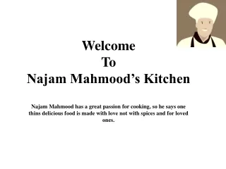 Najam Mahmood Canadian Chef