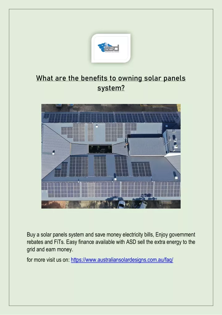 what are the benefits to owning solar panels