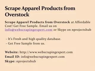 scrape apparel products from overstock