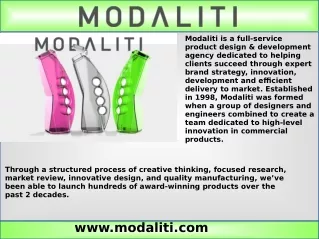 modaliti is a full service product design