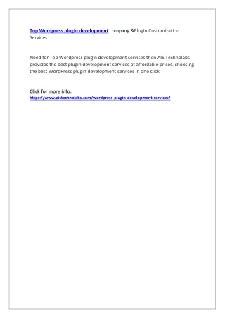 top wordpress plugin development company plugin