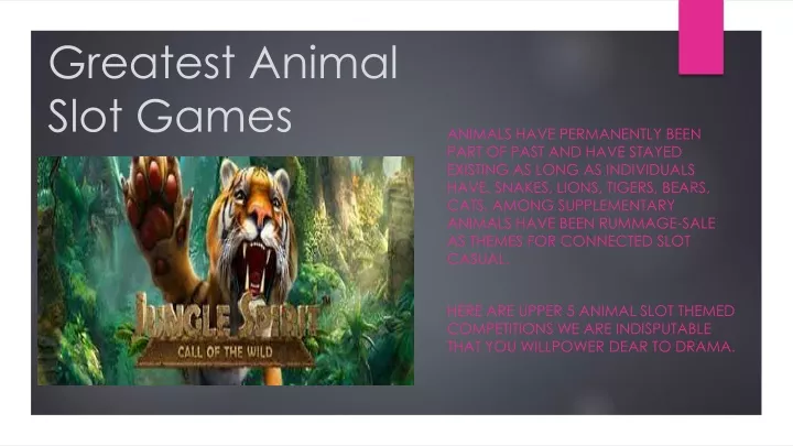greatest animal slot games