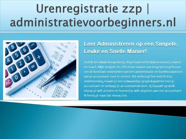 urenregistratie zzp administratievoorbeginners nl
