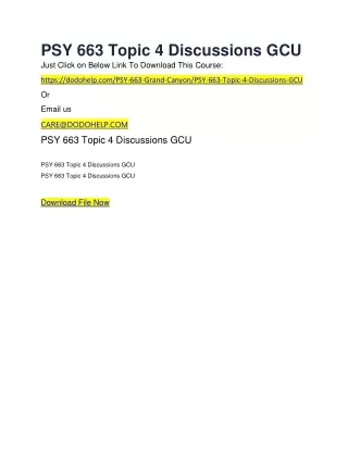 psy 663 topic 4 discussions gcu just click