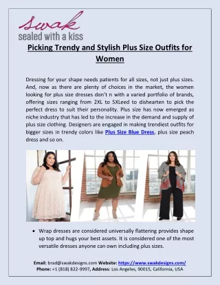 Picking Trendy and Stylish Plus Size Outfits for Women